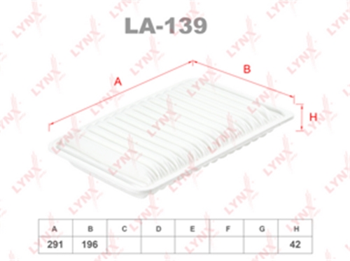 LA-139 фильтр воздушный