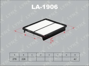 LA-1906 фильтр воздушный