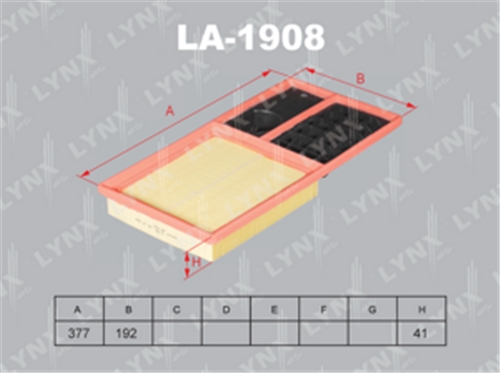 LA-1908 фильтр воздушный