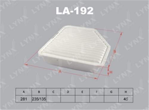 LA-192 фильтр воздушный