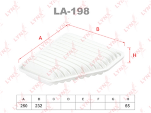 LA-198 фильтр воздушный