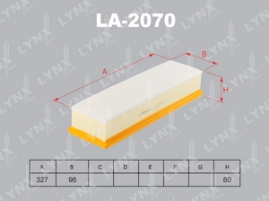 LA2070_LYN LA-2070_фильтр воздушный Renault Logan Lada Largus 1.4_1.6 04 РФ