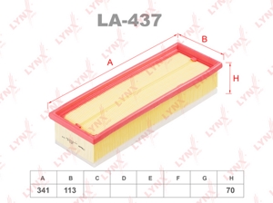 LA437 Фильтр воздушный