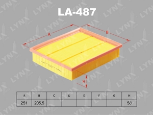 LA-487 фильтр воздушный