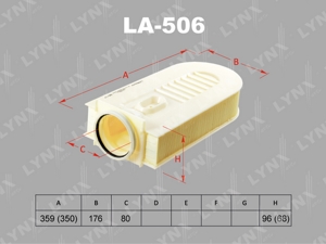 LA-506 Фильтр воздушный MB C220D-250D W204 08 CLS220D-250D C218 14 E200D-250D W212 09 GLE250D W166 15 GLK22D-250D X204 08-15 ML250D W166 11 S250D-300D W221 W222 11