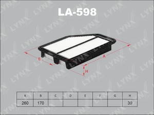 LA-598 фильтр воздушный